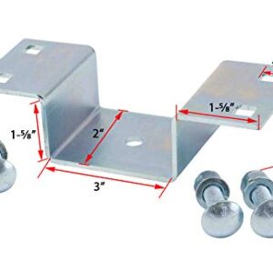 Mytee Products (4 Pack) Utility Trailer Bolt ON Stake Pocket (1/8" Thick 11 Guage), 3" x 1-1/2", Trailer Truck, Board Holder, Zinc Coated, Flatbeds