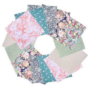 pretyzoom cotton sheets 14pcs cotton fabric sewing bundle patchwork diy quilting sewing floral mixed squares bundle fabric sheets patchwork summer sewing fabric material (assorted color) bed sheet