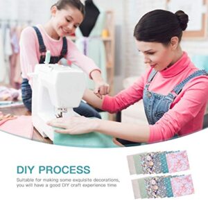 PRETYZOOM Cotton Sheets 14pcs Cotton Fabric Sewing Bundle Patchwork DIY Quilting Sewing Floral Mixed Squares Bundle Fabric Sheets Patchwork Summer Sewing Fabric Material (Assorted Color) Bed Sheet