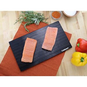 Cuisinart Grill Tray Bundle - Grilling Prep and Serve Trays (Black and Red) & Defrosting Tray (Black)