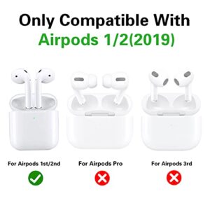 Lupct for Airpod 2/1 Silicone Case Soft Cartoon Fashion Cute Food Design Air Pods Cover Girls Women Funny Fun Cool Unique Kawaii Keychain Cases for AirPods 2&1 (Bubble Gum+Blue Sour Candy)(2 Packs)