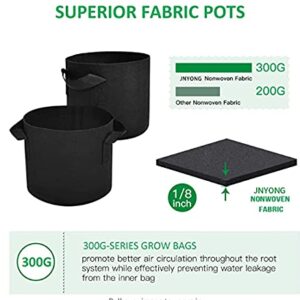 JNYONG 12-Pack 7 Gallon Thickened Non-Woven Grow Bags, Aeration Fabric Pots with Handles