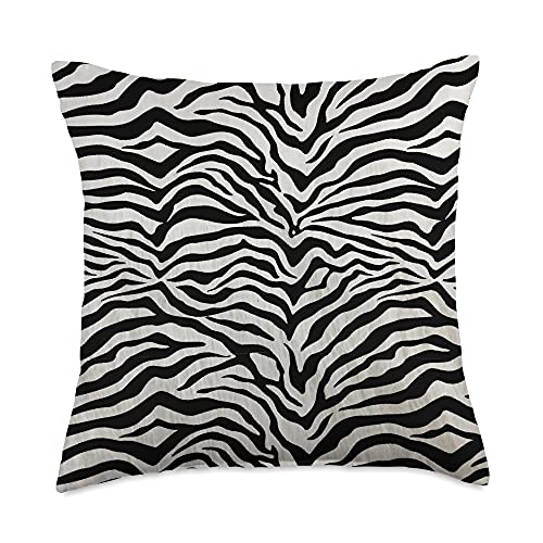 Wild Decorative Print Zebra Stripes Animal Skin Throw Pillow, 18x18, Multicolor