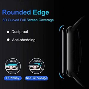 DasMall [3 Pack] Screen Protector for Apple Watch Series 3/2/1 38mm, 3D Curved Edge Anti-Scratch Bubble Free HD Ultra Flexible PMMA Protector Film Compatible with Apple iWatch Series 3/2/1