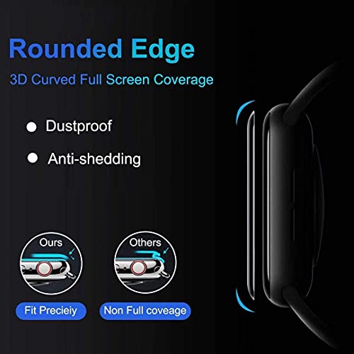 DasMall [3 Pack] Screen Protector for Apple Watch Series 3/2/1 38mm, 3D Curved Edge Anti-Scratch Bubble Free HD Ultra Flexible PMMA Protector Film Compatible with Apple iWatch Series 3/2/1