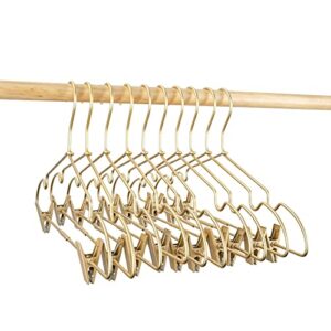 koobay adult 42cm gold matt wire clothes hanger, 30pack, coat suit clips clothes hangers storage display