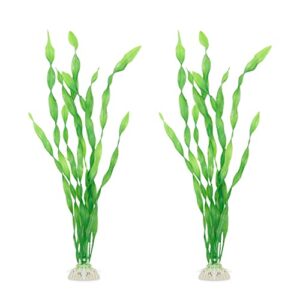 Zodaca Artificial Aquarium Plants for Fish Tanks and Aquariums (Green, 12 in, 10 Pack)