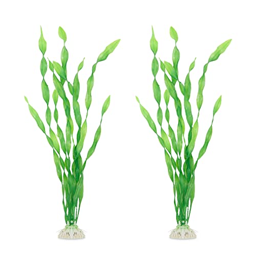 Zodaca Artificial Aquarium Plants for Fish Tanks and Aquariums (Green, 12 in, 10 Pack)