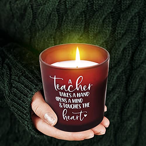 Teacher Gifts, Scented Candles Gift For Teacher-A Teacher Takes a Hand, Opens a Mind & Touches The Heart-Teacher Appreciation Gifts, Teacher Gifts From Student, Retirement Gifts for Teacher (Lavender)