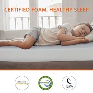 6 inch Twin Mattress for Kids, Gel Memory Foam Twin Bed Mattress for a Cool Sleep & Pressure Relief, Medium Firm Mattress Pad Twin Size, Bed in a Box, CertiPUR-US Certified & White (6 Inch, Twin)