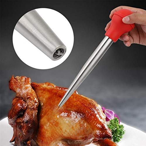 Turkey Baster, Baster Syringe for Cooking, Baster with Cleaning Brush and Marinade Needles, Stainless Steel Turkey Baster, Black