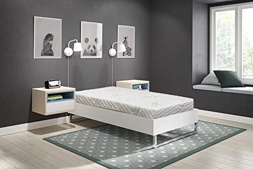 Foamma 4" x 48" x 80" Gel Memory Foam Mattress for RV with Water Resistant Organic Cotton Cover, Firm High Density Foam Base, USA Made, CertiPUR-US Certified Foam