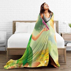 Mars Sight Tinker Bell Blanket Throw Blanket Soft, Warm and Lightweight for Couch Bed Sofa Luxury Fleece Blanket