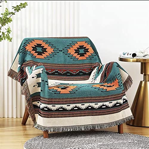 Homesy Aztec Throw Blankets Navajo Southwestern Throws Cover Reversible Southwest Blanket for Couch Chair Sofa Bed Home Outdoor Beach Travel