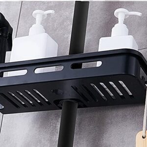 IRDFWH Bath Shower Pole Tray Shelf Adjustable Rod Bathroom Organizer Accessories Storage Rack for ShowerHead Holder