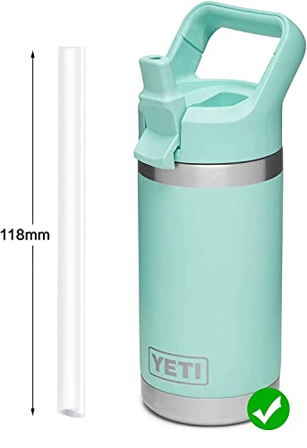 Replacement Straws Compatible with YETI Rambler Jr. 12 oz Kids Bottle-YETI Rambler Kids Straws Replacement-Accessories Set Include 5 BPA-FREE Straws and 1 Straw Cleaning Brush(12OZ)
