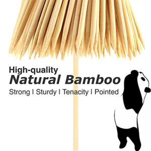 Natural Bamboo Skewers 16” (200 PCS) for BBQ，Appetiser，Fruit，Cocktail，Kabob，Chocolate Fountain，Grilling，Barbecue，Kitchen，Crafting and Party. Φ=4mm, More Size Choices /8"/10"/12"/14"/16"(16")