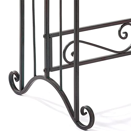 Free Standing Towel Rack 3 Bar Metal Towel Rack Stand Organizer for Bathroom,Bedroom,Laundry Room,Kitchen,Pool, Retro Black