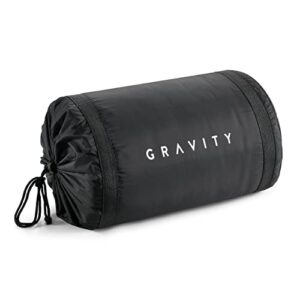 Gravity Blanket Travel Weighted Blanket, Flex Weighted Blanket, 10 lbs Black 40"x60", Original Weighted Blanket for Sleep, Compact Blanket for Traveling & Outdoors, Carrying Bag Included