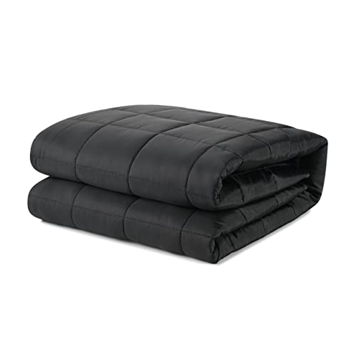 Gravity Blanket Travel Weighted Blanket, Flex Weighted Blanket, 10 lbs Black 40"x60", Original Weighted Blanket for Sleep, Compact Blanket for Traveling & Outdoors, Carrying Bag Included