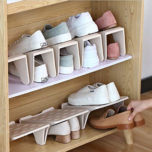 WENMENG2021 Adjustable Shoe Organizer Student Dormitory Shoe Finishing Rack Home Space Saving Shoe Storage Rack Double Shoe Bracket Shoe Storage Organizer