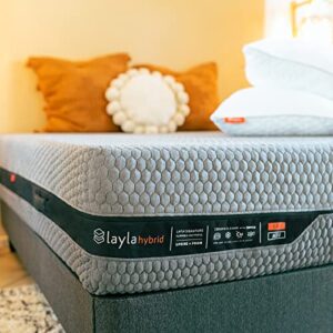 layla 13” hybrid mattress, flippable between firm & medium soft comfort, motion minimizing (king)