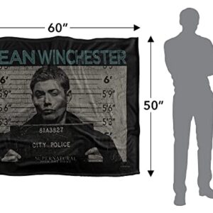 Supernatural Dean Mug Shot Officially Licensed Silky Touch Super Soft Throw Blanket 50" x 60"