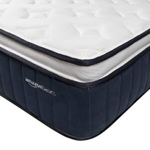 Amazon Basics Signature Hybrid Eurotop Mattress - Medium Feel - Energex™ foam for Deeper Support - Cool to Touch top Fabric - CertiPUR-US Certified - 13.5-inch, Twin XL