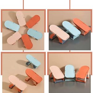 DOITOOL Storage Slots Organizer Stacker: 3pcs Display Holder Plastic for Sneakers Sandals Closet Organization Orange Stackable Shoe