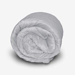 Zen Zone Weighted Blanket with Removable & Washable Cover, 15lb, Plush Grey (48 in. x 72 in.)