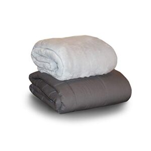 Zen Zone Weighted Blanket with Removable & Washable Cover, 15lb, Plush Grey (48 in. x 72 in.)