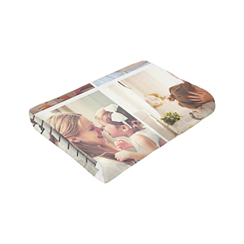 XUEBUXI Custom Blanket with Picture Custom Collage Blanket Make a Customized Throw Blanket for Kids/Adults/Family, Souvenir, Gift