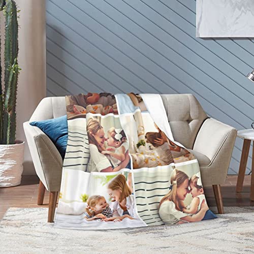 XUEBUXI Custom Blanket with Picture Custom Collage Blanket Make a Customized Throw Blanket for Kids/Adults/Family, Souvenir, Gift