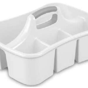 Sterilite 15888006 4 Compartment White Divided Ultra Caddy