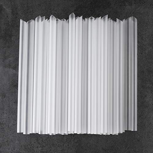 ALINK 100 PCS Clear Plastic Boba Straws, 1/2" Wide X 8 1/2" Long Disposable Smoothie Straws for Bubble Tea, Shakes, Popping Pearls