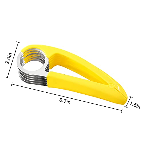 FireKylin Banana Slicer,ABS + Stainless Steel Fruit and Vegetable Salad Peeler Cutter Kitchen Tools For banana, Sausage, Strawberry,Grape（1 pcs）