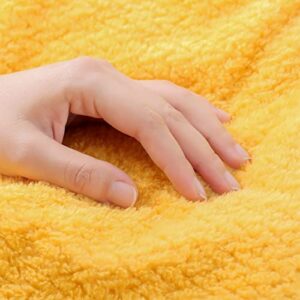 U UQUI Fleece Blanket Queen Size Yellow Lightweight Super Soft Cozy Luxury Bed Blanket Microfiber Dual Sided Throw Blanket fit Couch Sofa Thick Blanket, Yellow 90"x90"