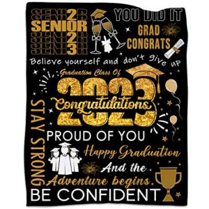 niaxayer 2023 graduation decorations gifts blanket, graduation gifts for her him,graduation party supplies, student graduation gifts,graduate souvenir for senior students throw blanket 50"x 60"