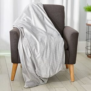 removable washable cover for tranquility weighted blanket 48"x72" (light gray)