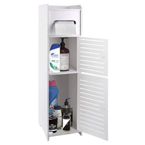 witsjya small bathroom storage cabinet, upgrade l7.8 x w7.8 x h31.5 bathroom organizer, narrow bath sink organizer, towel storage shelf for paper holder