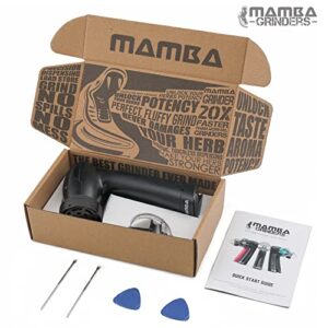 Mamba 1g 50mm Electric Herb Grinder. 6V Battery Powered One-Handed Mill. Easy Press Two-Direction Rocker Switch for Fluffy Product Grinding