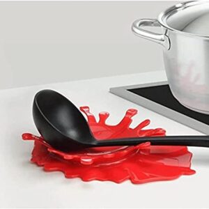 Spoon Rest Holder Silicone Ketchup Shape Holders Splash Spoon Rest by Mustard Kitchen Cooking Aid Cup Holder Creative Gift