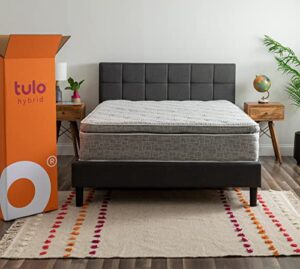 tulo by mattress firm | 12 inch memory foam plus coil support hybrid mattress | bed-in-a-box | plush comfort | king