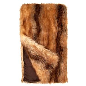 fabulous-furs donna salyers faux-fur throw blanket, plush and soft blanket, 60x72 in, red fox