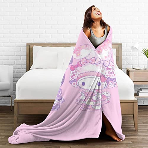 Kawaii Blankets Throws Soft Plush Fuzzy - Cute Anime Printed Blankets Suitable for Women Girls - 50x60 for Aldult