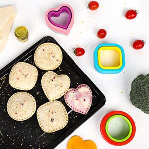 Sandwich Cutter and Sealer Set,3 Pcs Bread Decruster Sandwich Cutter Heart Circle Square Shapes Sandwich Decruster Press Mold DIY Cookie Cutter for Kids Boys Girls Lunch Bento Box