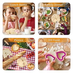 Sandwich Cutter and Sealer Set,3 Pcs Bread Decruster Sandwich Cutter Heart Circle Square Shapes Sandwich Decruster Press Mold DIY Cookie Cutter for Kids Boys Girls Lunch Bento Box