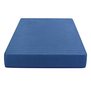 Olee Sleep 10 Inch New Safe Comfort Memory Foam Mattress, Blue, Queen