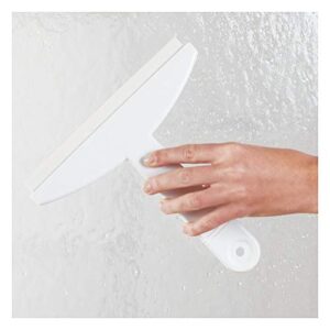 InterDesign Bathroom Shower Squeegee - 8", With Suction Hook, White