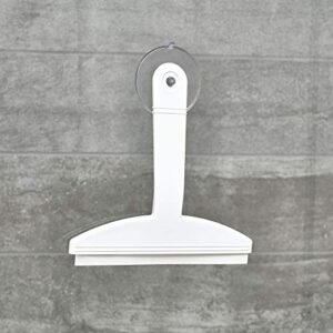InterDesign Bathroom Shower Squeegee - 8", With Suction Hook, White